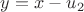 $y=x-u_2$