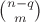 $\binom{n-q}{m}$