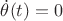 $\dot\theta(t)=0$ $\dot\theta(t)=0$