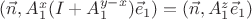 $(\vec n,A_1^x(I+A_1^{y-x})\vec e_1)=(\vec n,A_1^z\vec e_1)$