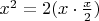 $x^2 = 2\crot (x \cdot \frac x2)