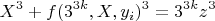 $$X^3+f(3^{3k},X,y_i)^3=3^{3k}z^3$$