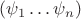 $(\psi_1 \ldots \psi_n)