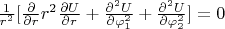 $\frac{1}{r^2}[\frac{\partial }{\partial r}r^2\frac{\partial U}{\partial r}+\frac{\partial^2 U}{\partial \varphi_1^2}+\frac{\partial^2 U }{\partial \varphi_2^2}]=0$