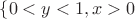 $\{0 < y < 1, x > 0}$