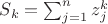 $S_k=\sum_{j=1}^n z_j^k$ $S_k=\sum_{j=1}^n z_j^k$
