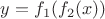 $y=f_1(f_2(x))$