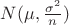 $N(\mu,\frac{\sigma^{2}}{n})$