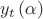 \[{y_t}\left( \alpha  \right)\]