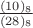 $\frac{(10)_{8}}{(28)_{8}}$