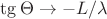 $\tg \Theta \to -L/\lambda$