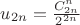 $u_{2n}=\frac{C^n_{2n}}{2^{2n}}$ $u_{2n}=\frac{C^n_{2n}}{2^{2n}}$