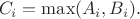 $$
C_i=\max(A_i, B_i).
$$
