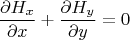 $$\frac{\partial H_x}{\partial x} + \frac{\partial H_y}{\partial y} = 0$$