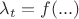 ${\lambda _t} = f(...)$