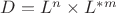 $\[D = {L^n} \times {L^{*m}}\]$