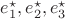 $e_1^\star, e_2^\star, e_3^\star$