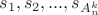 $\[{s_1},{s_2},...,{s_{A_n^k}$