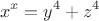 $$x^x=y^4+z^4$$ $$x^x=y^4+z^4$$