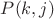 $P(k,j)$