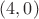 $(4, 0)$