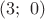 $(3;\ 0)$