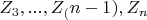 $  Z_3,...,Z_(n-1),   Z_n  $