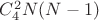 $ C_4^2N(N-1)$