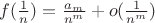 $f(\frac1n)=\frac{a_m}{n^m}+o(\frac1{n^m})$
