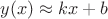 $y(x)\approx kx+b$