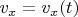 $v_x=v_x(t)$