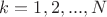 $\[k = 1,2,...,N\]$