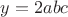 $y=2abc$