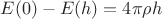$E(0)-E(h)=4\pi \rho h$