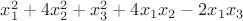 $x_1^2+4x_2^2+x_3^2+4x_1x_2-2x_1x_3$