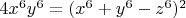 $4x^6y^6=(x^6+y^6-z^6)^2$