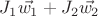 $J_1 \vec{w_1} + J_2\vec{w_2}$