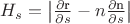 $\[{H_s} = \left| {\frac{{\partial {\text{r}}}}
{{\partial s}} - n\frac{{\partial {\text{n}}}}
{{\partial s}}} \right|\]$
