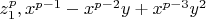 $z_1^p, x^{p-1}-x^{p-2}y+x^{p-3}y^2$
