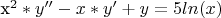 x^2*y''  -x*y'   +y  = 5ln(x)
