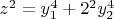 $z^2=y_1^4+2^2y_2^4 $