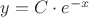 $y=C \cdot e^{-x}$