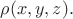 $\rho(x,y,z).$