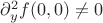 $\partial_y^2 f(0,0)\ne 0$