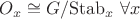 $\mathpzc{O}_x \cong G/ \mathrm{Stab}_x  \ \forall x $