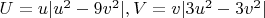 $U=u|u^2-9v^2|, V=v|3u^2-3v^2|$