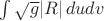 $\int \sqrt g {\left| R \right| dudv} $