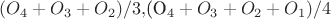 $(O_4+O_3+O_2)/3, $(O_4+O_3+O_2+O_1)/4$