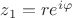 $z_1=re^{i\varphi}$