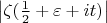 $\left\lvert \zeta{(\frac{1}{2} + \varepsilon + it)} \right\rvert$
